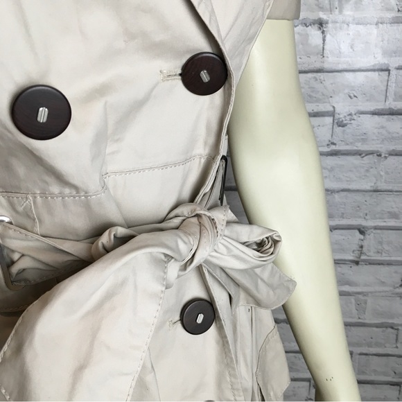 BNWT Zara Beige Trench Coat Shirt Dress - S / 8 - Picture 4 of 4